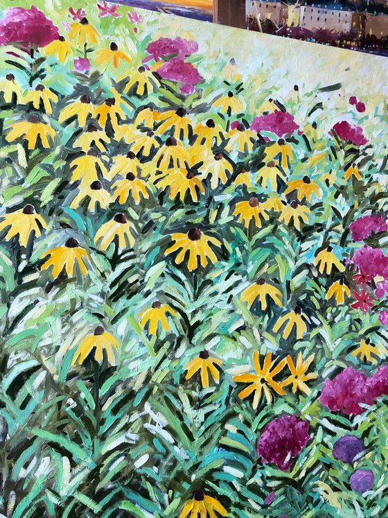 Yellow flowers in garden