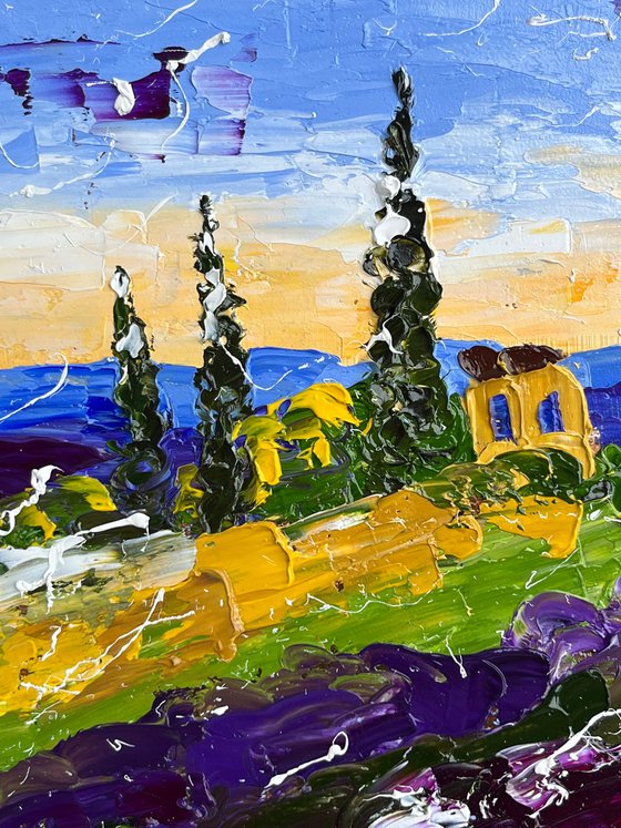 Provence Lavender Field Original Painting