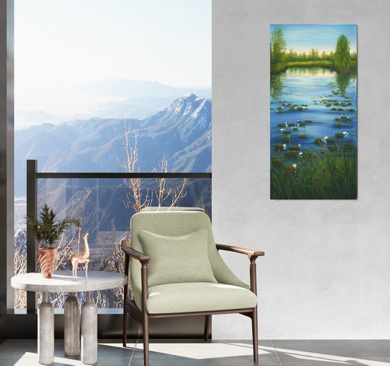 Serene lily pond 2