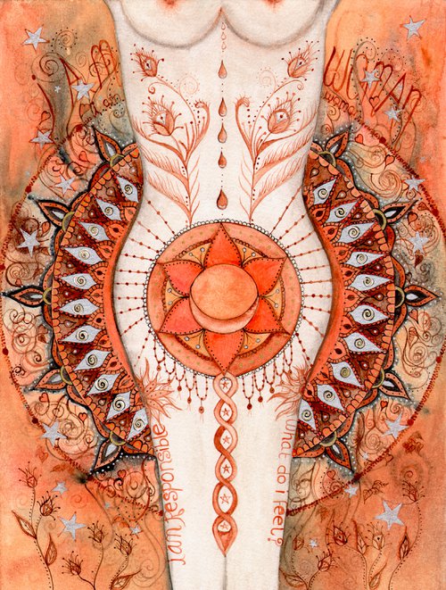 Sacral Chakra Mandala by Maria Forrester