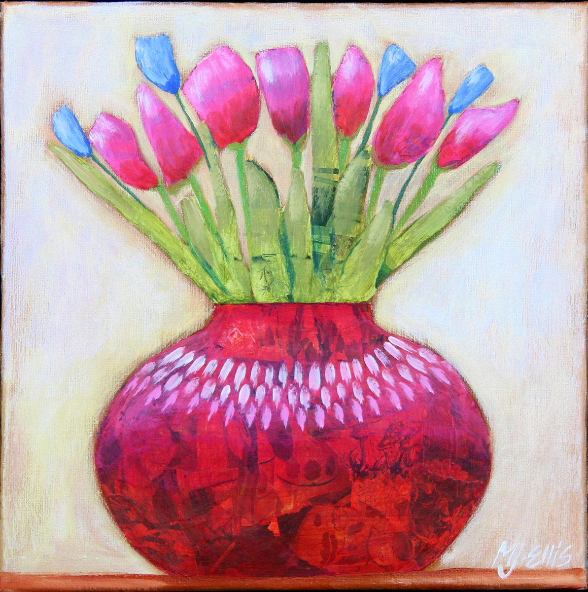 Pink, ready to hang by Mariann Johansen-Ellis