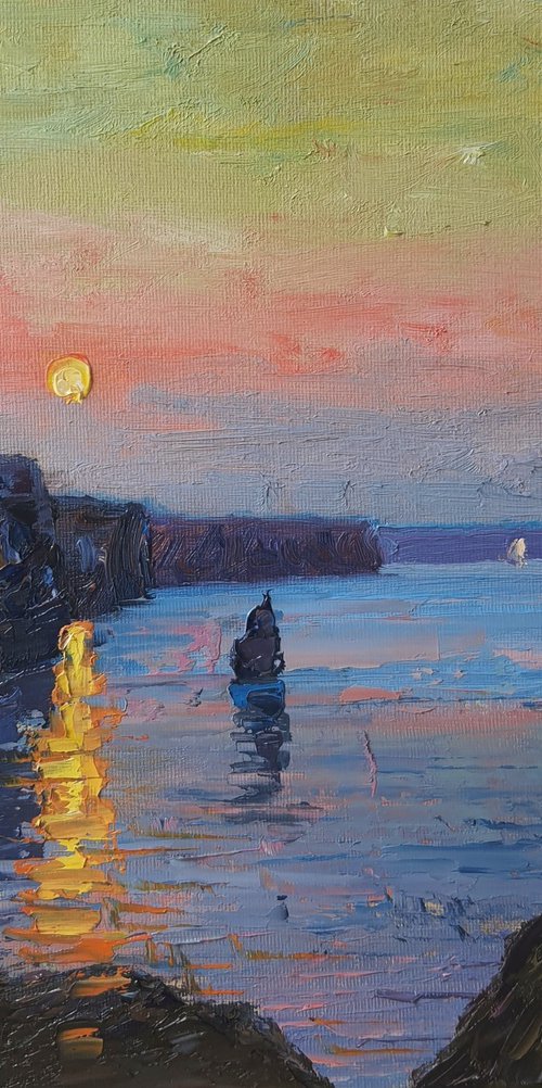 Moher cliffs sunset, Ireland by Roberto Ponte
