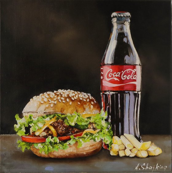 Fast Food, Burger Painting