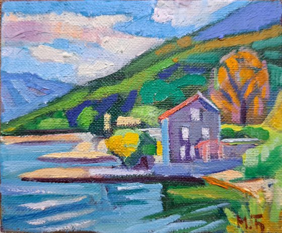 Set of three paintings