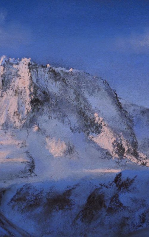 Ullu Tau Mountain. Pastel by Elena Bondarenko