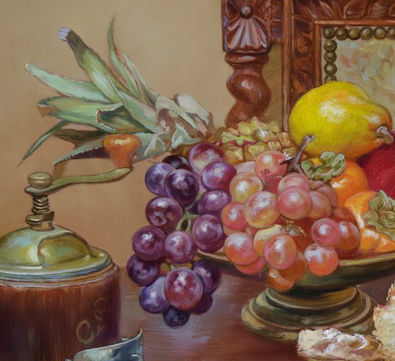 Still life with cake and coffe