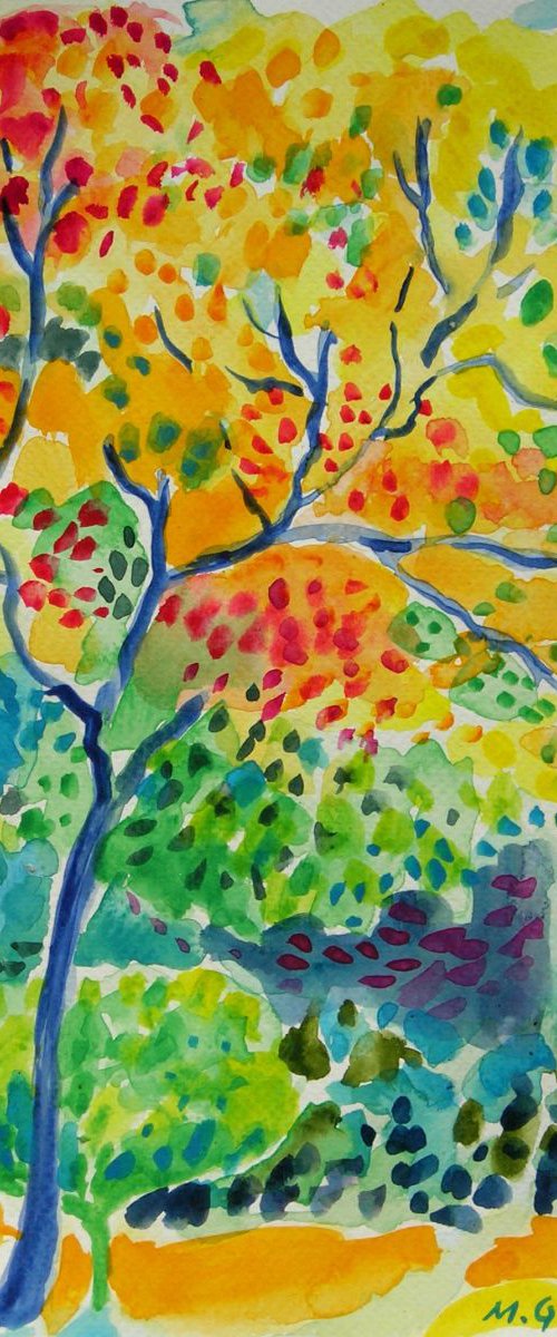 Yellow tree by Maja Grecic