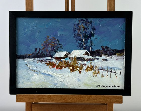Winter Snow-Covered Village