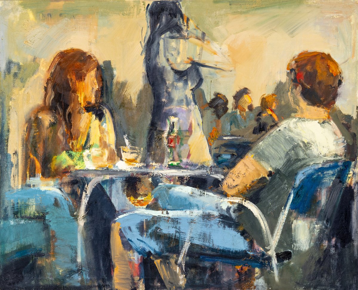 Expressive Oil Painting , Coffee By Susana Sancho Beltran, 39 X 32, Artwork For Sale On Artfinder