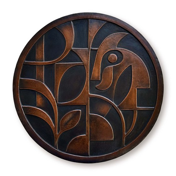 "Echo of Deco" Copper Wall Relief