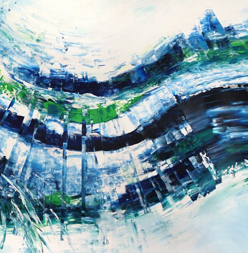 Slim: Turquoise Blue Wave 1 by Peter Nottrott