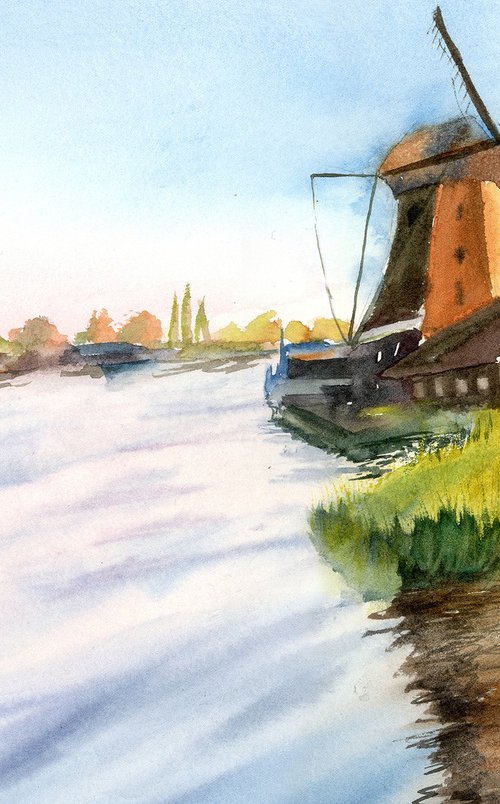 Golden Windmills by Olga Tchefranov (Shefranov)