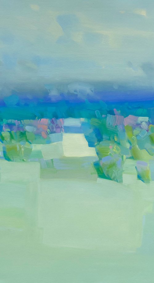 Summer Valley, Original oil painting, Handmade artwork, One of a kind by Vahe Yeremyan