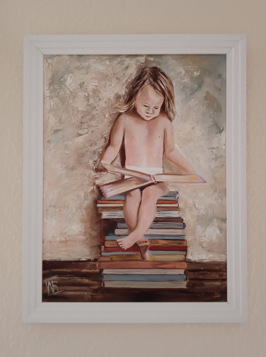 Little Girl with a Book by Ira Whittaker