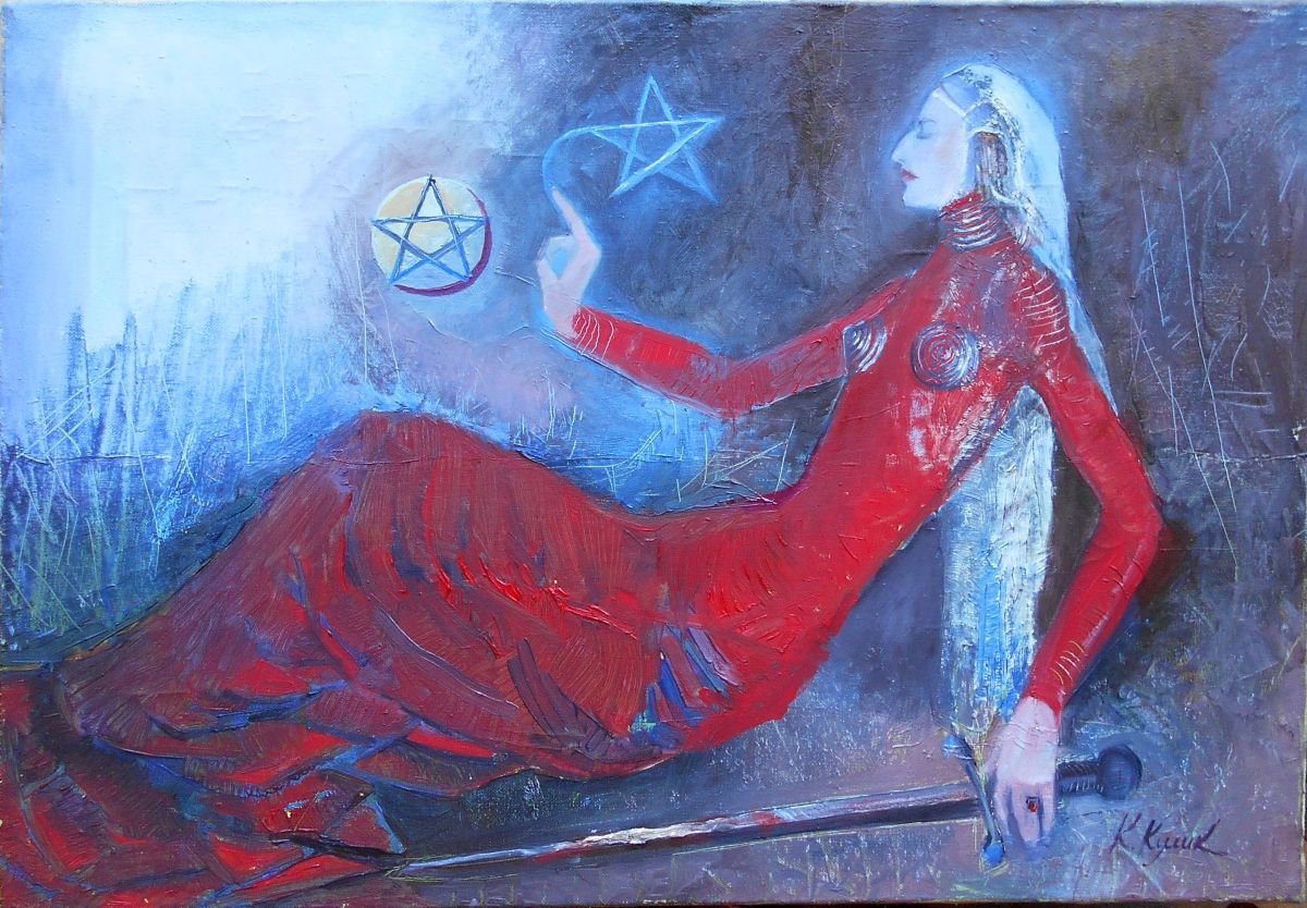 The Red Lady By Fosco Culto, 26 X 18, Artwork For Sale On Artfinder
