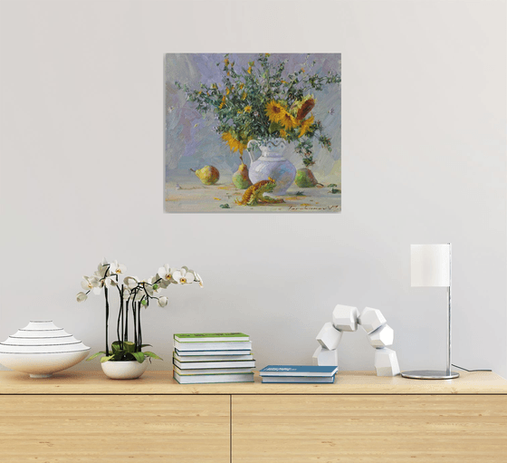 Still life with pears