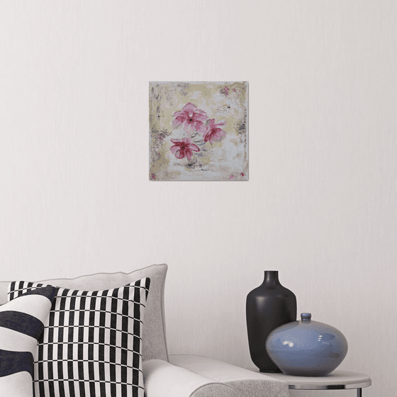 Japanese Anemones Trio  Impressionist Flowers / Still Life
