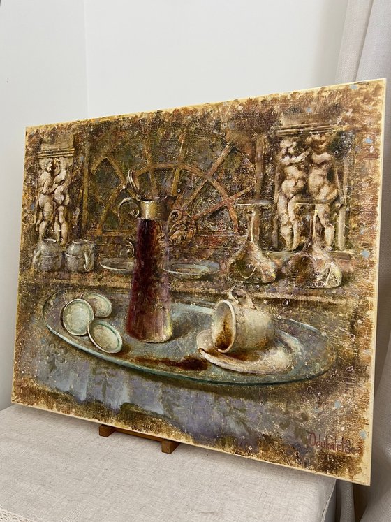 Earthy chocolate still life