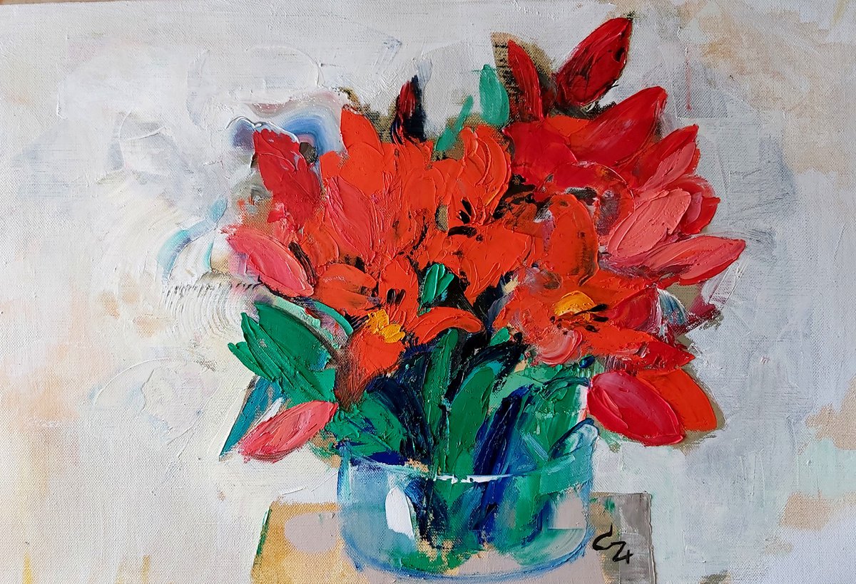 red tulips by Victoria Cozmolici