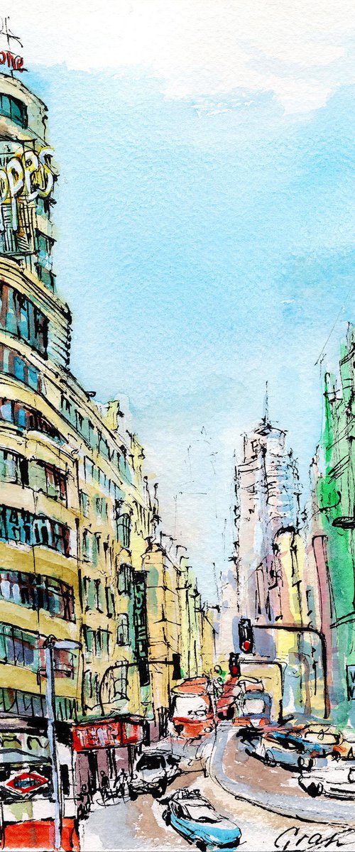 Gran Via, Madrid. by Elena Yuzefovich