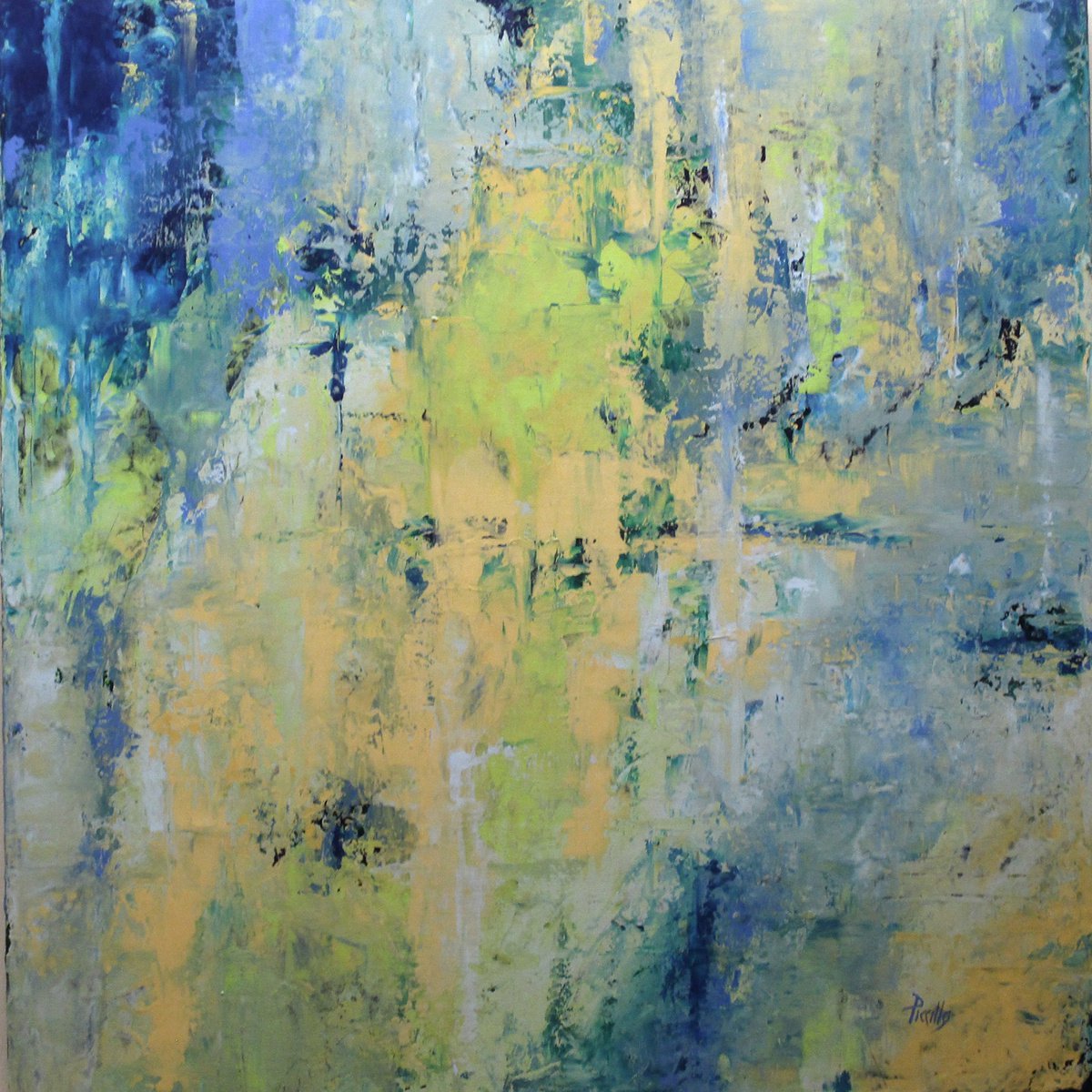 Organic Abstract Acrylic Painting By Joseph Piccillo, 30 X 30, L