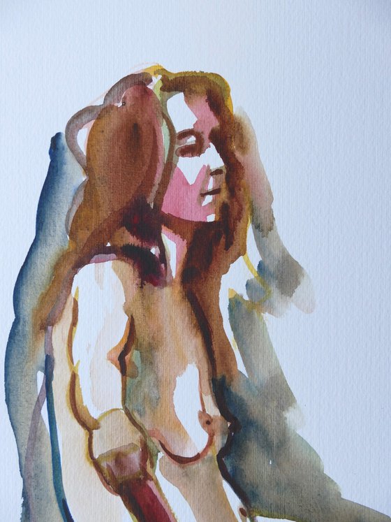 Seated female nude