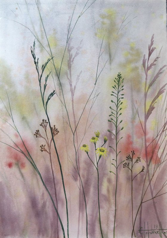 Wildflowers (2019) Watercolor 42 * 30cm