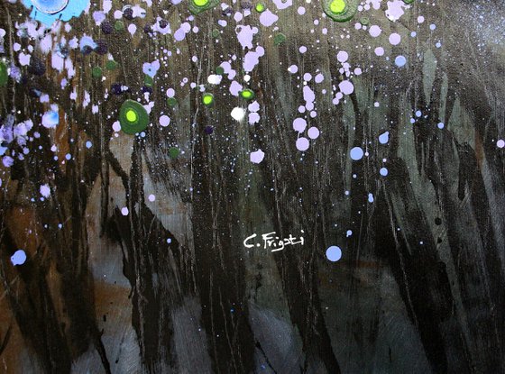 "Purple Breeze" - Super sized floral landscape painting