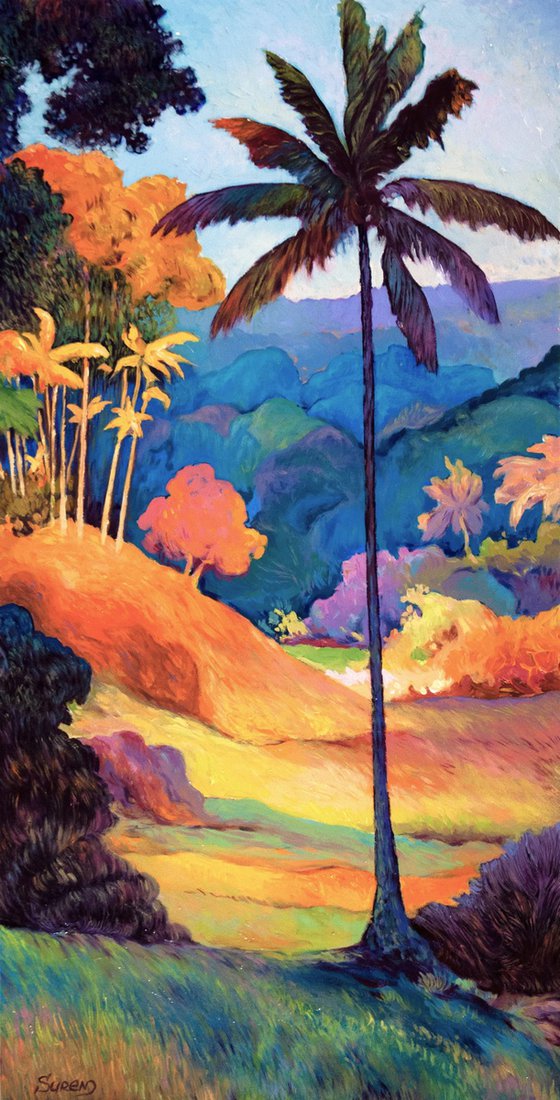 Lone Palm in a Summer Glow