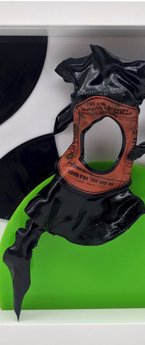 Vinyl Music Record Sculpture - "Song for You and Me" by Seona Mason