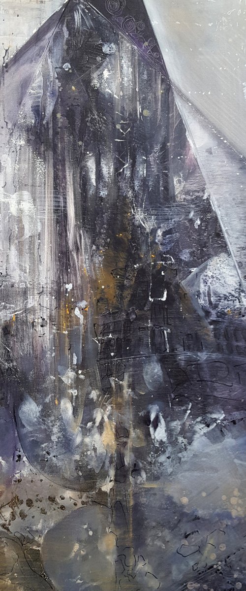 Large mindscape pyramide of memory 1 abstract masterpiece by O Kloska by Kloska Ovidiu
