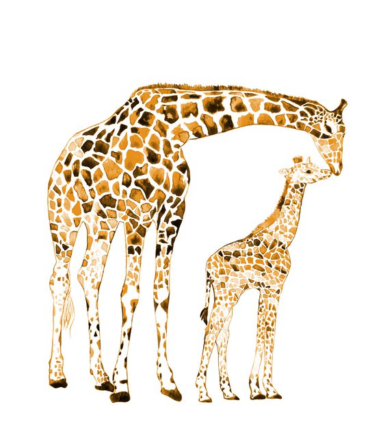 Giraffes family art