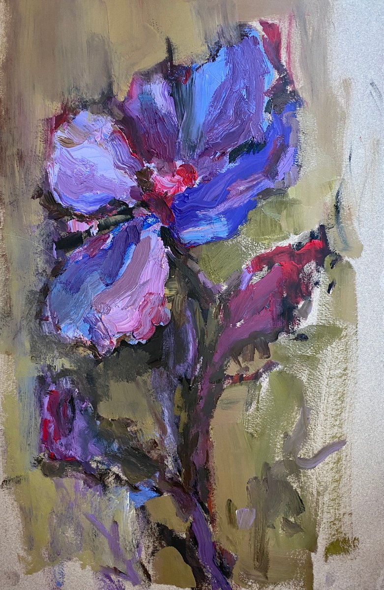 Expressive Oil Painting , - Lunar Flower - ? By Ksenia Kozhakhanova, 13 X 20, Artwork For Sale On Artfinder