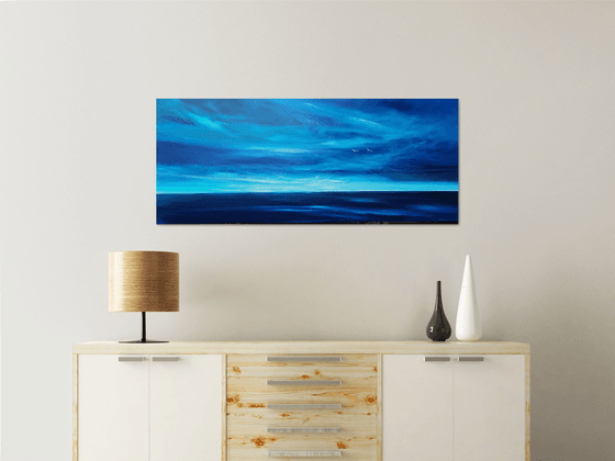 Morning Light in Blue - seascape, emotional, panoramic