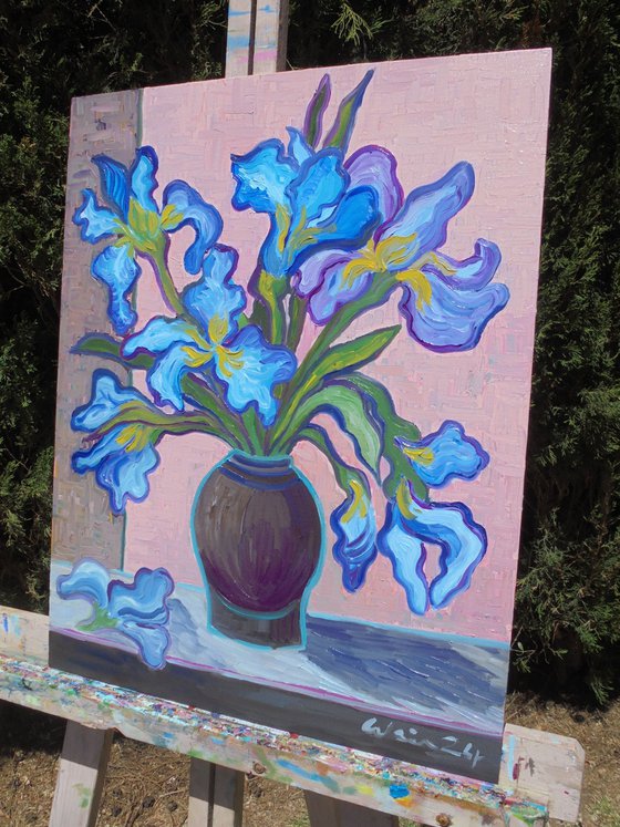 Vase of Irises