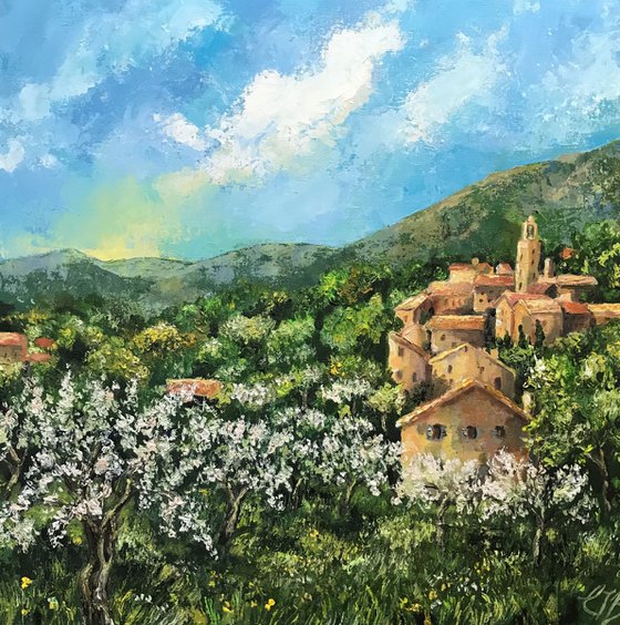 Springtime in Provence no 2  -landscape painting