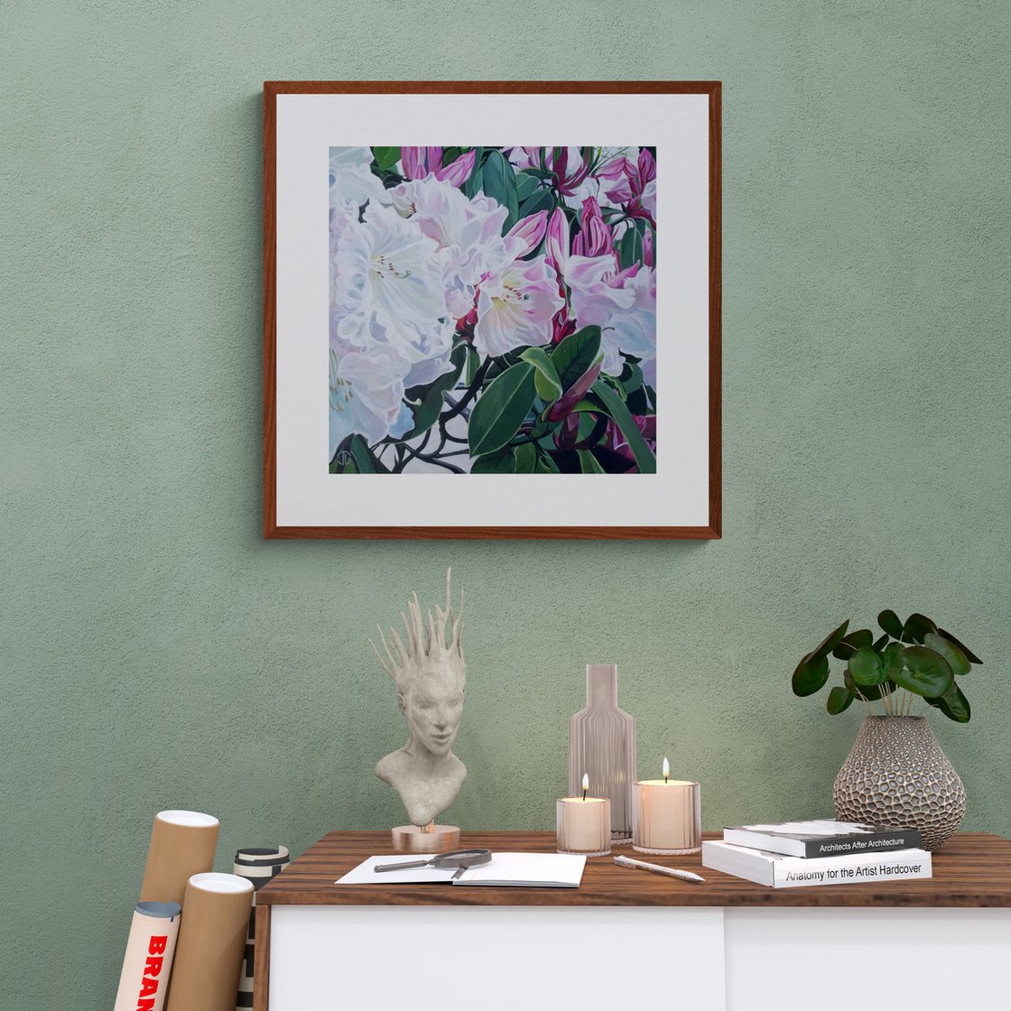 Rhododendrons At Rowallane Acrylic painting by Joseph Lynch | Artfinder