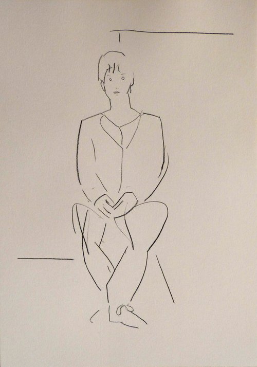 January #5, life drawing 29x42 cm by Frederic Belaubre