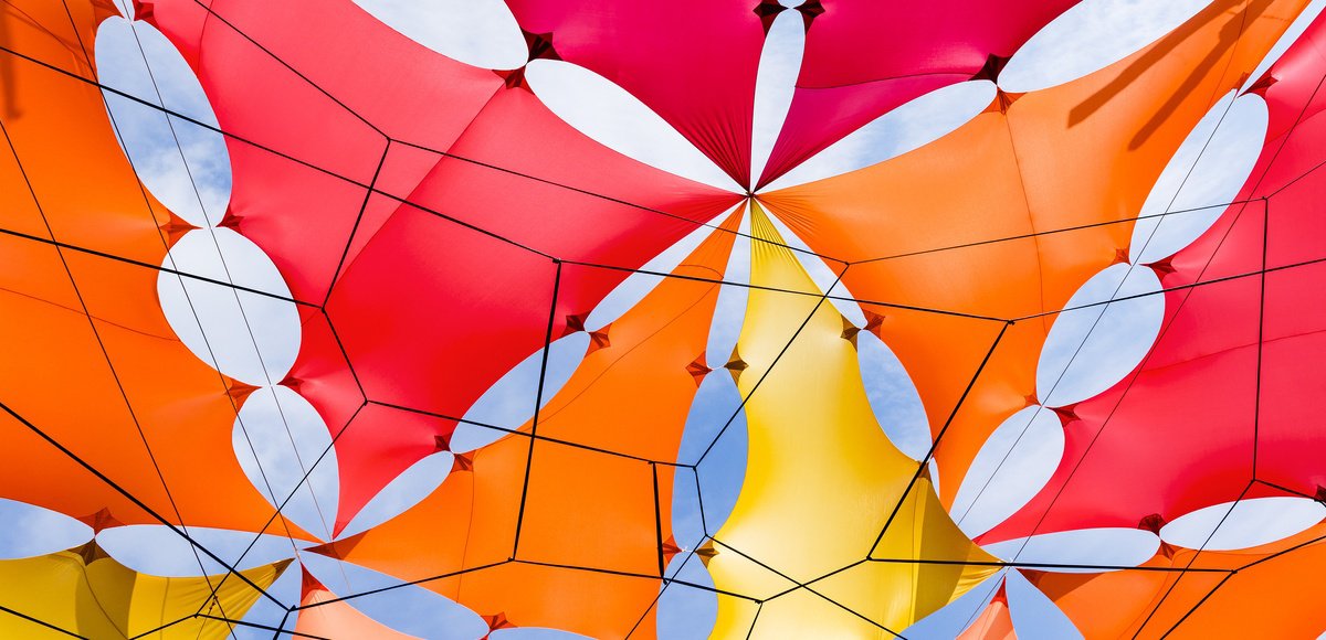 Geometric Abstract Photograph By Tom Hanslien, 120 X 60", Colourful Sails, Original Artwork