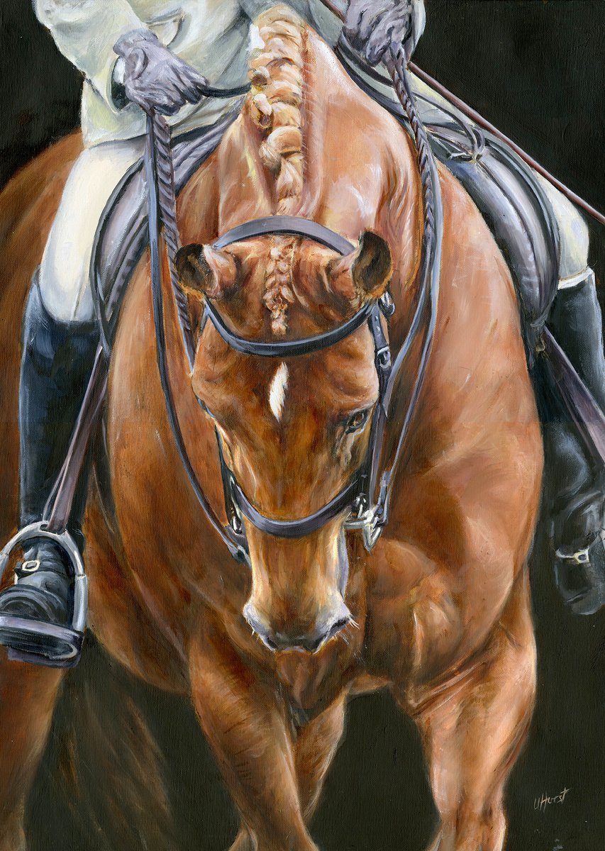 Horse and rider 3 by Una Hurst