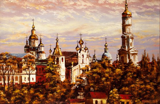 Autumn monastery , Old town , cityscape