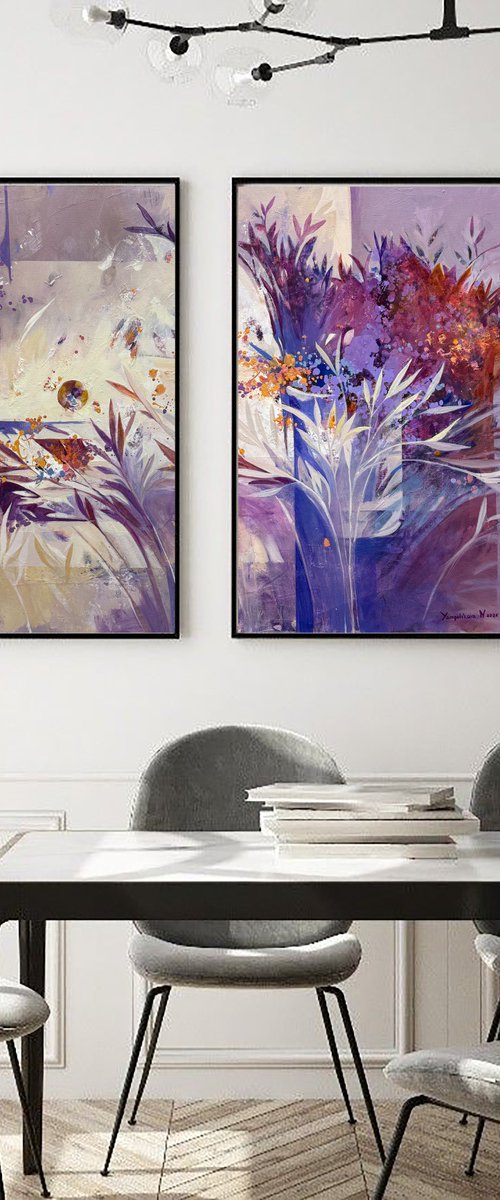 Harmony of Autumn. Diptych by Natalia Yampolskaia