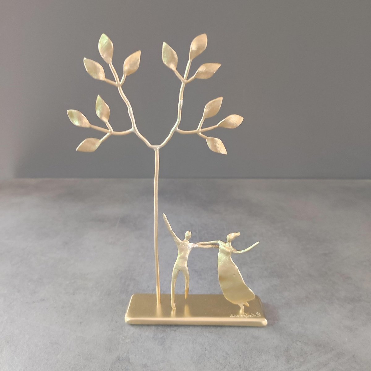 Impressionistic Portrait Bronze Sculpture By Anna Andreadi, 4 X 7, A Tale Of Two Hearts (Ii), Original Artwork