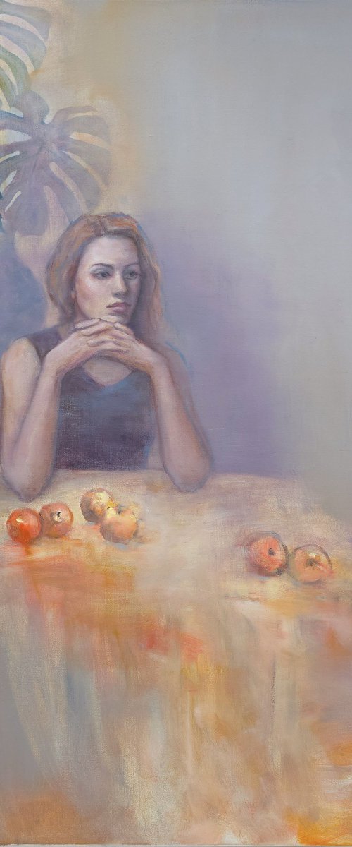 Thoughtful Portrait with Still Life by Katia Bellini