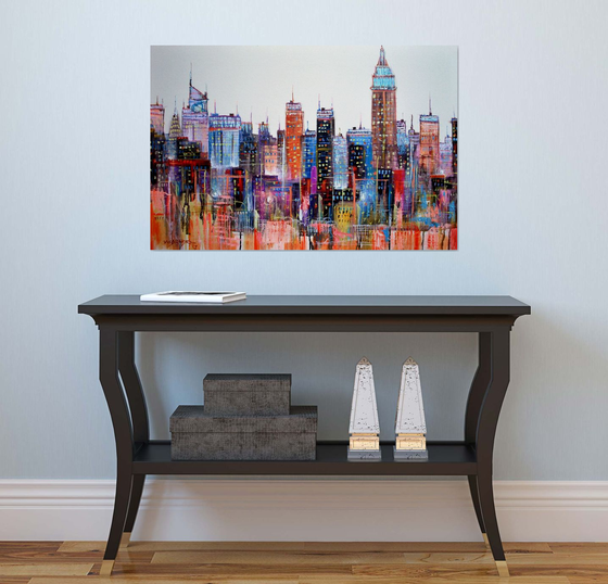 Abstract New York City2, 36x24in