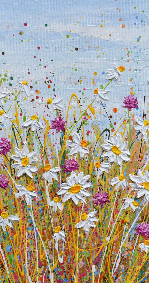Wild Daisy Field by Olga Tkachyk