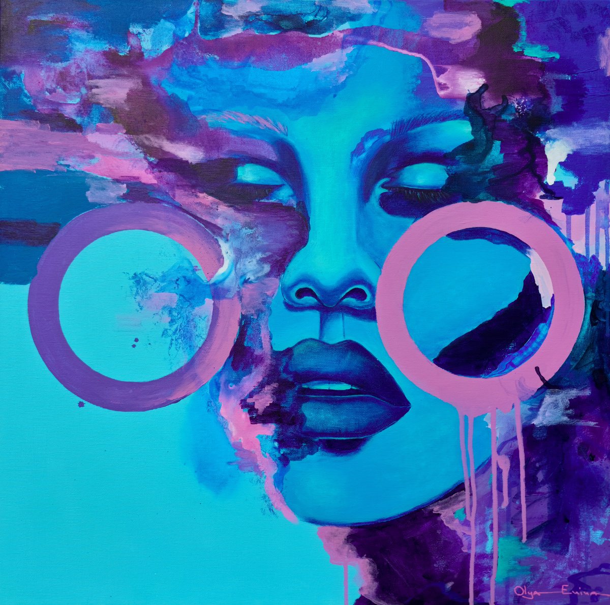 Watching The Weather Inside By Olya Enina, 24 X 24, Artwork For Sale On Artfinder