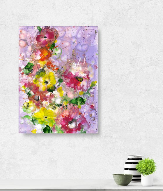 Flower Candy 1 - Floral Painting by Kathy Morton Stanion