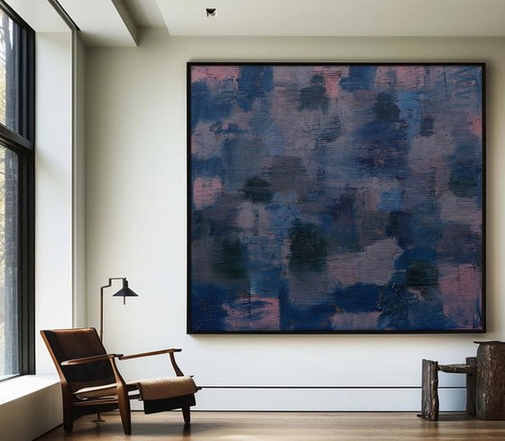 XXL blue painting large art