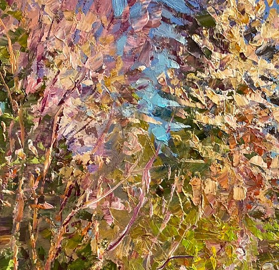 Amid hills and wooded slopes